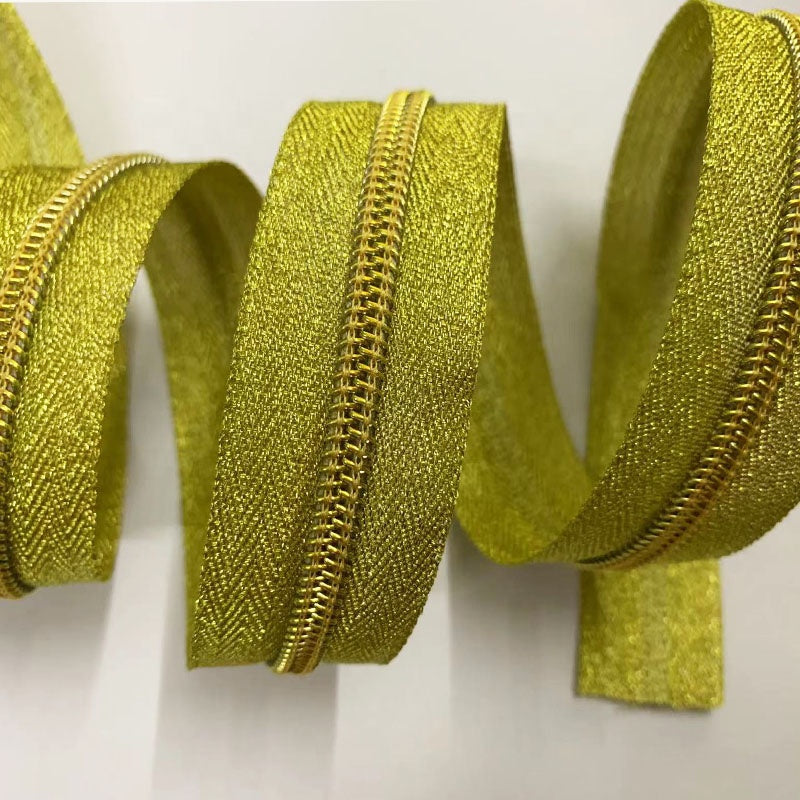 Hardware : ZIPPER - Long Chain - Gold Tape with Gold Teeth - #5 (014)