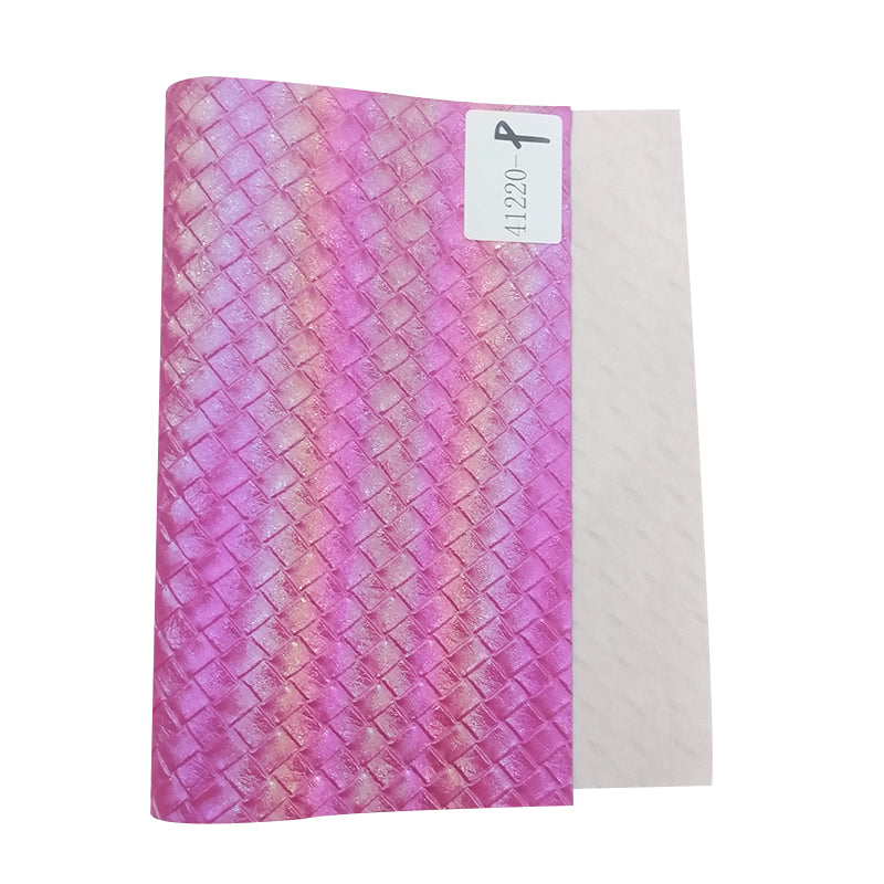 Open - Bag Makers Delight - Iridescent Basketweave Embossed Vinyl Faux Leather (41220)