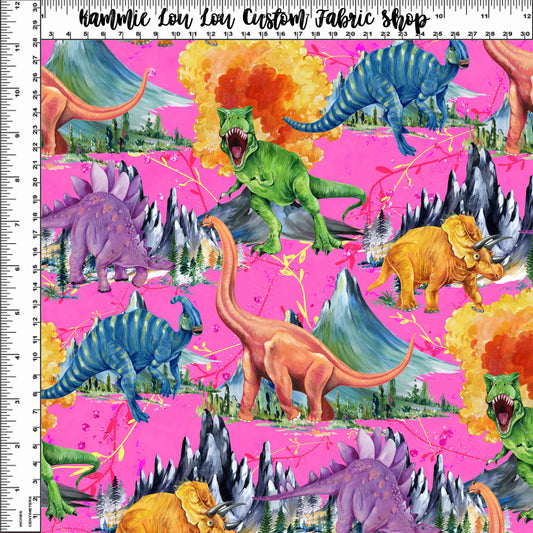 R108 Prehistoric Paradise - Main Design - PINK