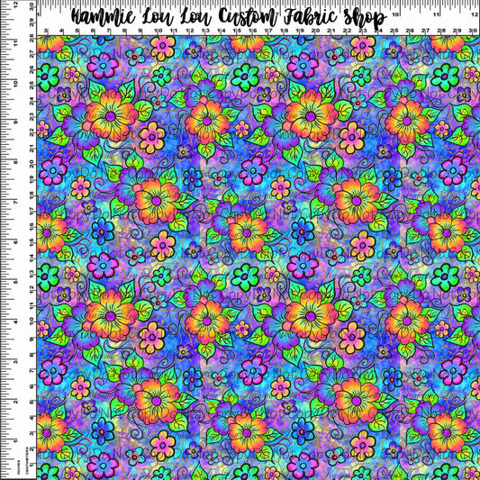 Kissed by a Frog - Floral - BLUES - Tiny Scale