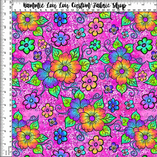 Kissed by a Frog - Floral - PINK - Regular Scale