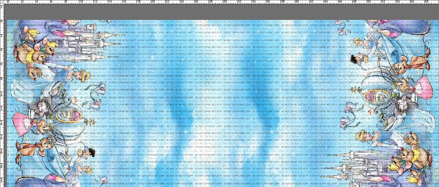 Midnight Hour - Double Border - Sky Blue