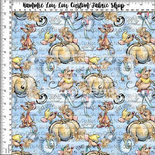 Midnight Hour - Mice & Pumpkins - Lt Blue