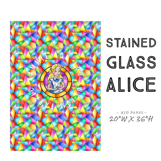 Stained Glass Alice - Panel - CHILD - GIRL