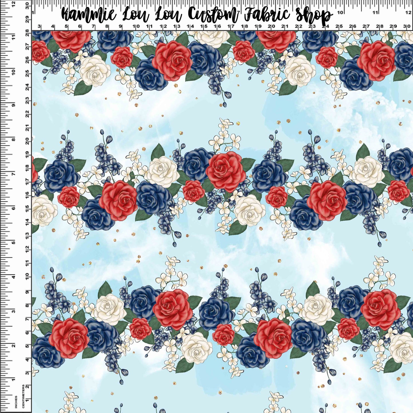 R112 Grand Old Flag - Floral Stripe Light