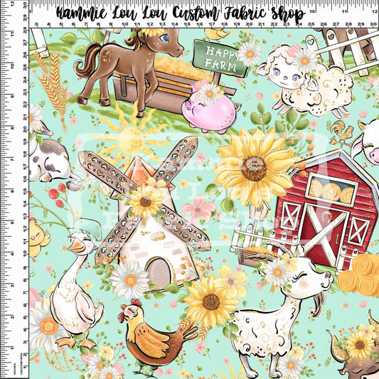 R113 : Farm Days - Main Toss - Aqua - Regular Scale