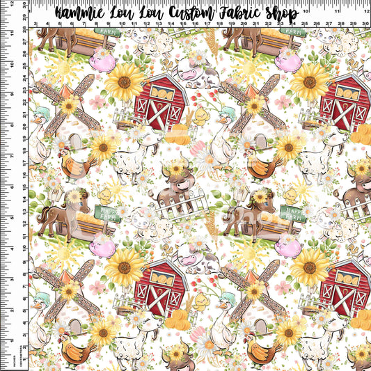 R113 : Farm Days - Main Toss - White - Small Scale