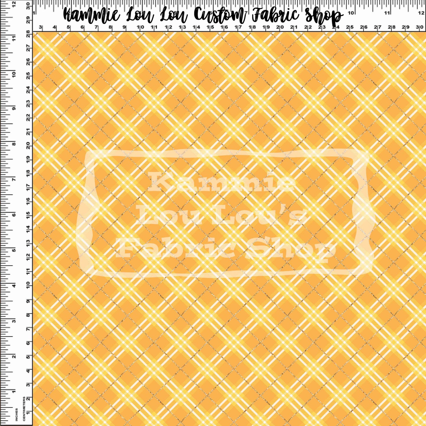 R113 : Farm Days - Yellow Plaid - 1 inch scale