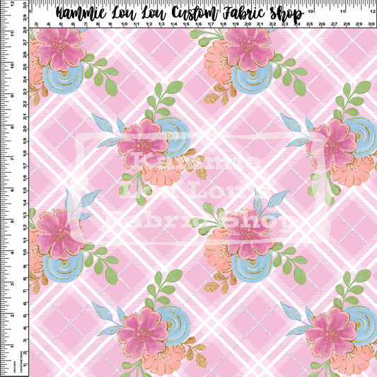 Barnyard Friends - Pink Plaid Floral