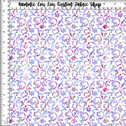 Charmed Florals - White Damask