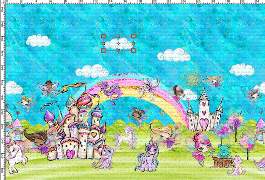 Fairyland - Double Border - Teal