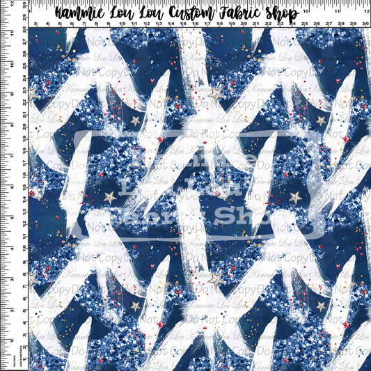 R116 Bless the USA - Main - Navy Blue Glitter Swoosh