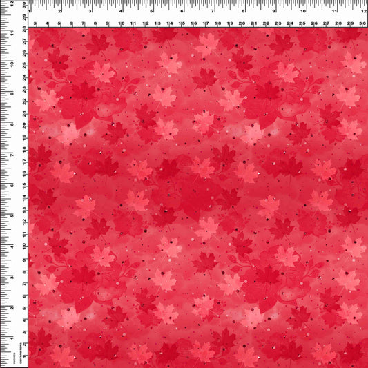 R117 Falling into Fall - Red Watercolor Leaves