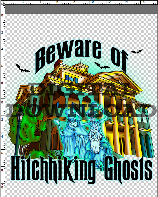 R118 - Not So Haunted Halloween - Ghosts Beware - Digital Download PNG Transparent