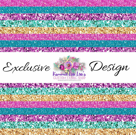 R118 Queen of the Sea - Glitter Mini Stripes