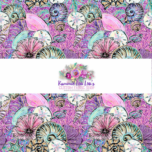 R118 Queen of the Sea - Glitter Sea Shells - PINK