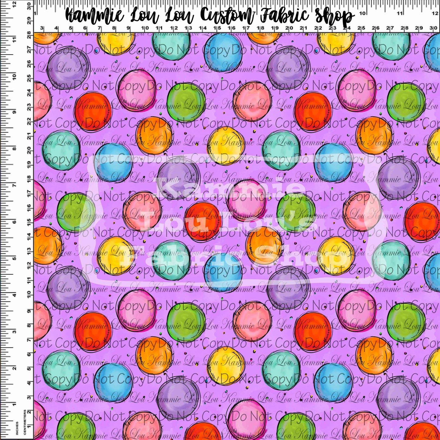 R119 Born to Be King - Lavendar Dots