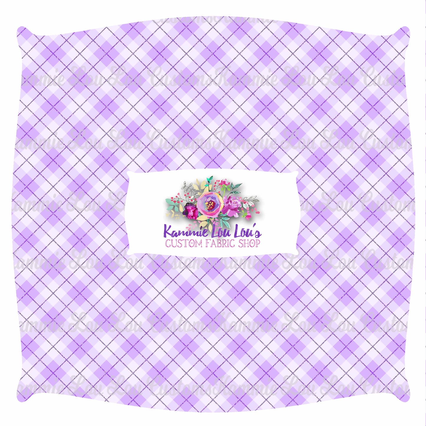 R120 - Flower and Garden - Bias Gingham Plaid - purple