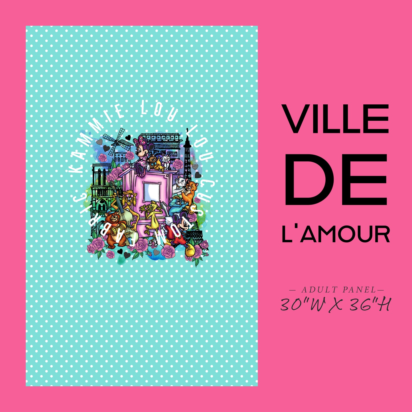 R120 - Ville De L'Amour - Panel - ADULT - Teal