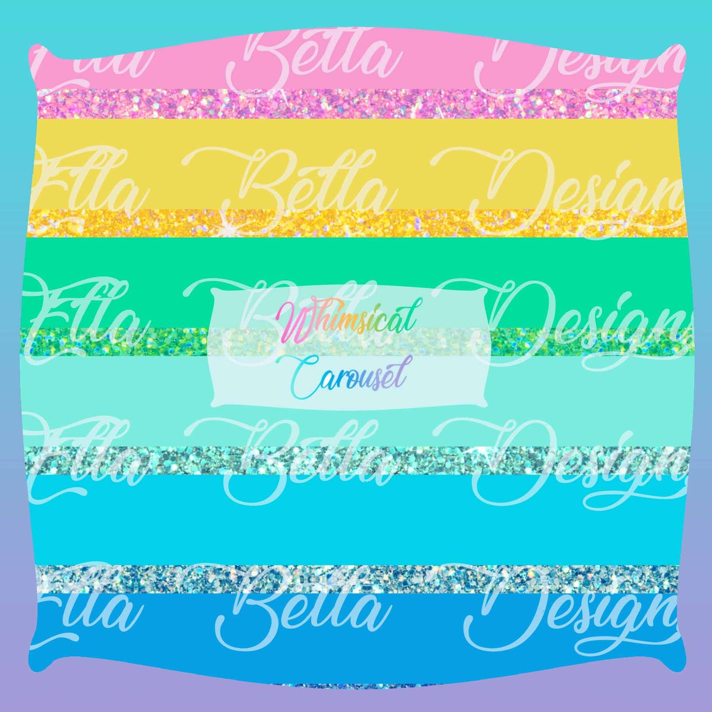 R120 - Whimsical Carousel - Solid Glitter Stripes - Regular Scale