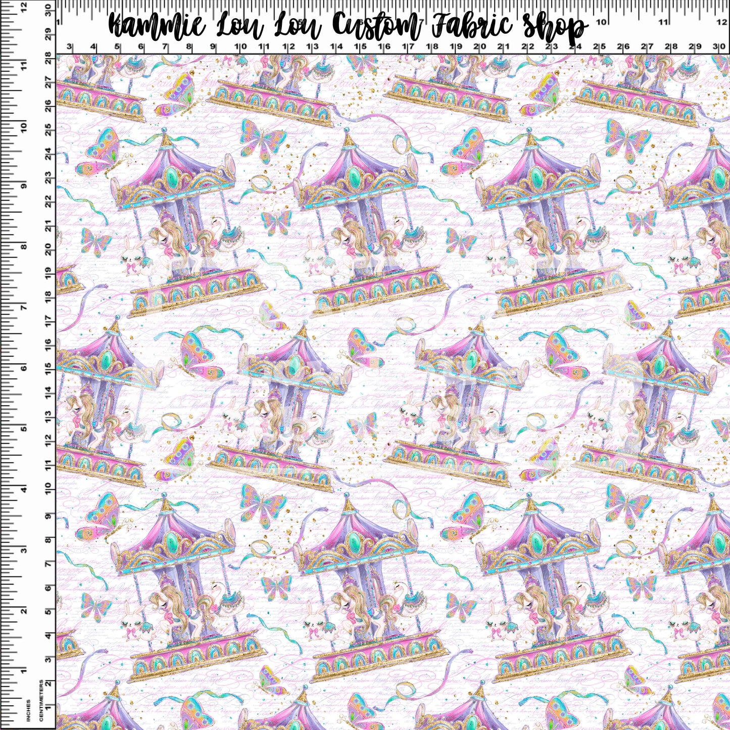 R120 - Whimsical Carousel Carousel - Small Scale - White