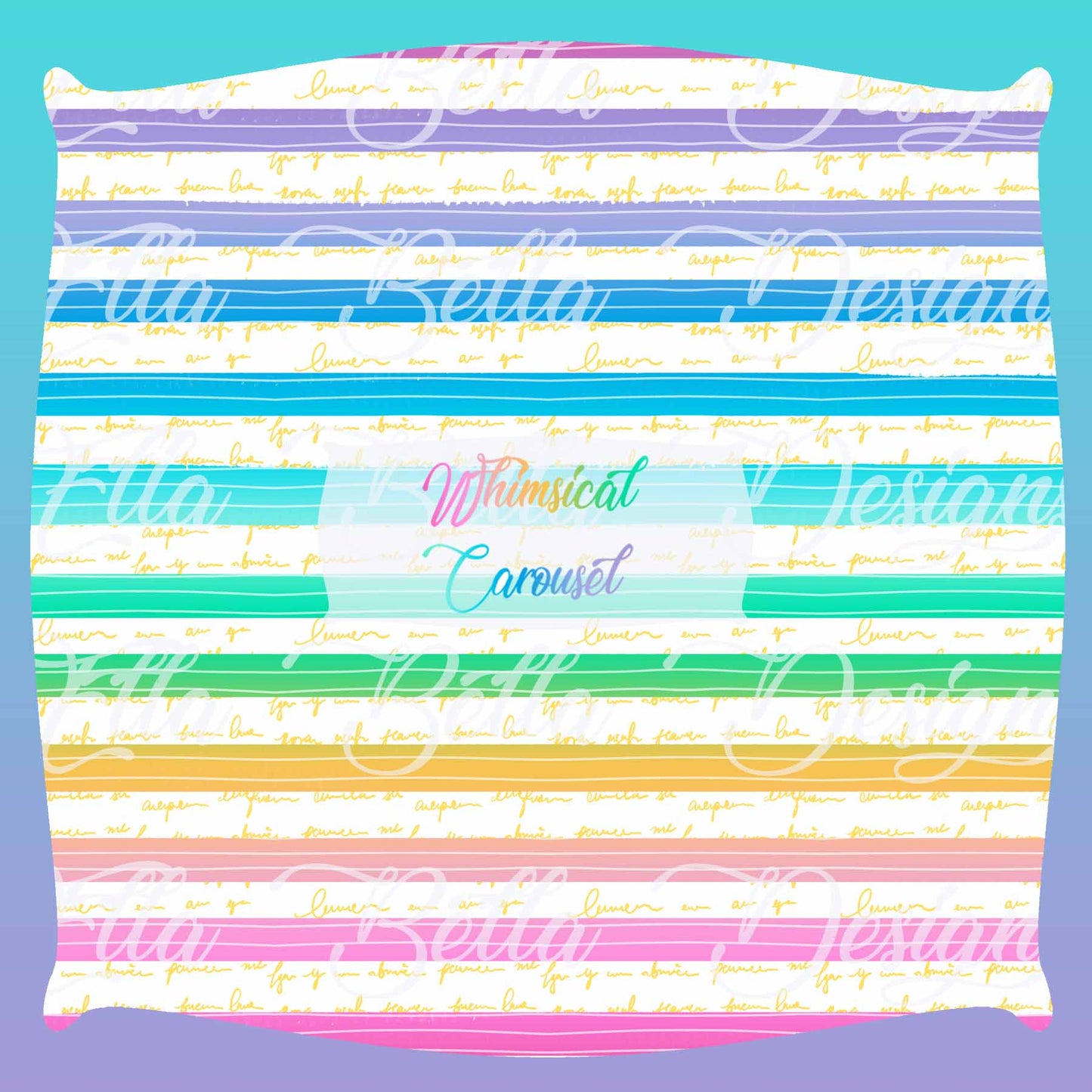 R120 - Whimsical Carousel Pony Stripes