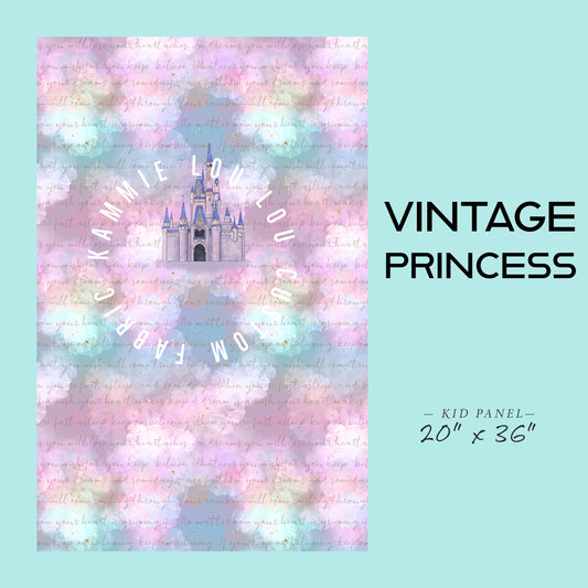 R121 Vintage Princess - Castle - Panel - CHILD