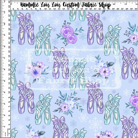 R122 - Snowy Ballerinas - Ballet Shoes - Light Blue