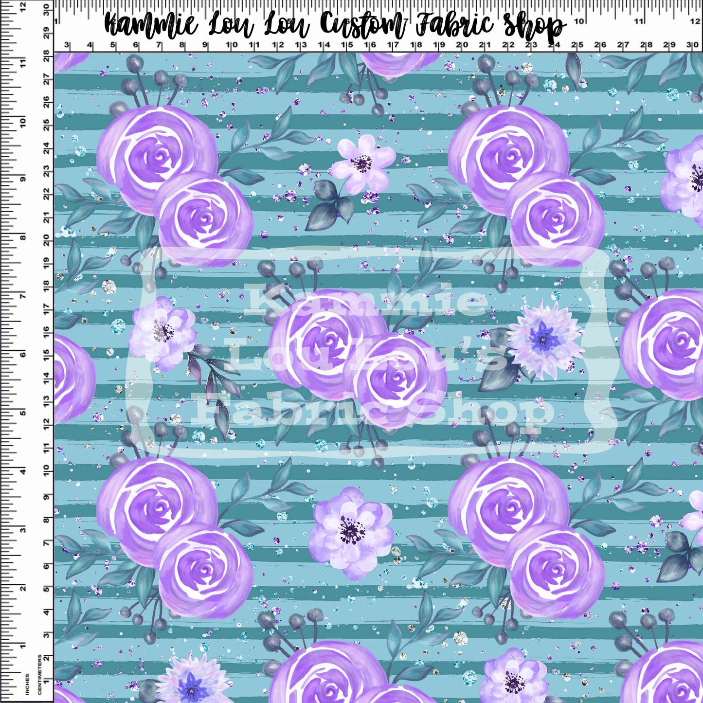 R122 - Snowy Ballerinas - Jade Stripe Floral