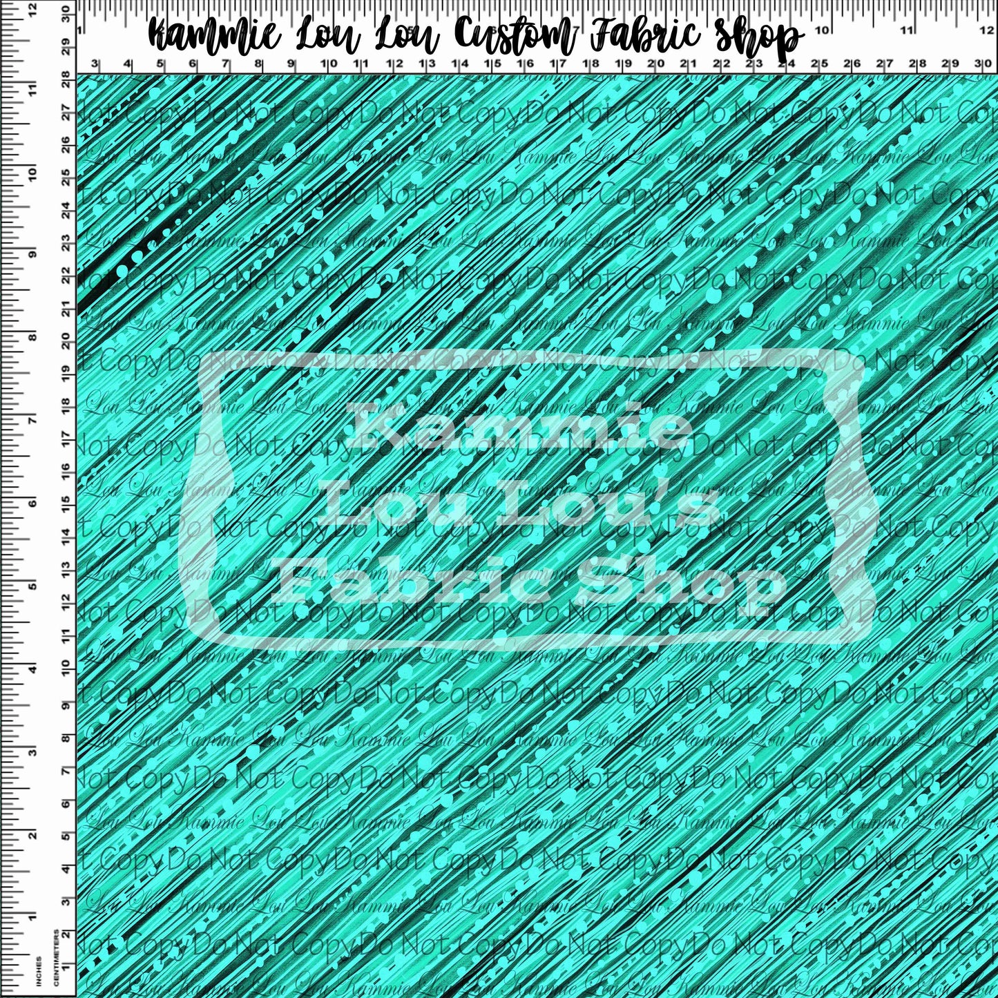 R123 - Floral Silhouettes - Teal Bias Streaks