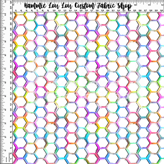 R123 - Pooh Potter - PP RAINBOW HEX WHITE BG