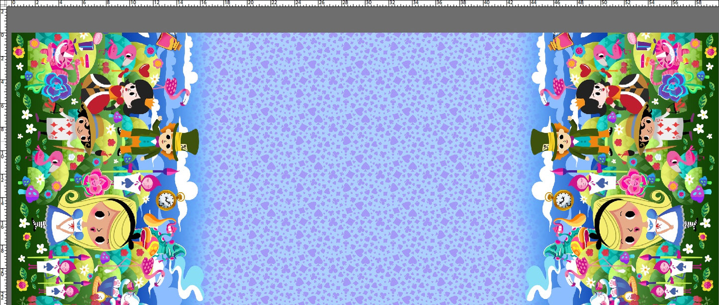 R123 Wonderland - Double Border - Purple