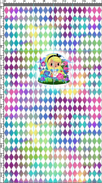 R123 Wonderland - PANEL - White DIAMOND - CHILD