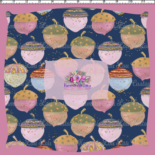 R124 Autumn Tales - Acorns on Navy