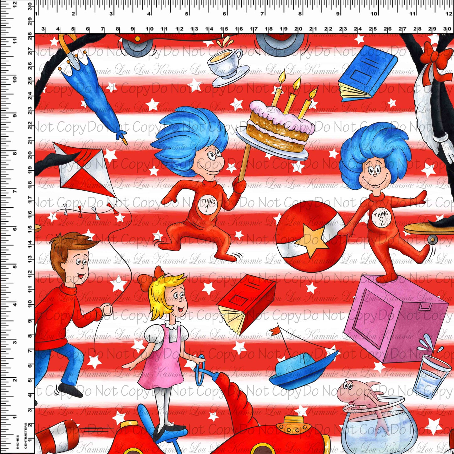 R124 Crazy Cat - One Rainy Day - Main Toss - Red Stripes