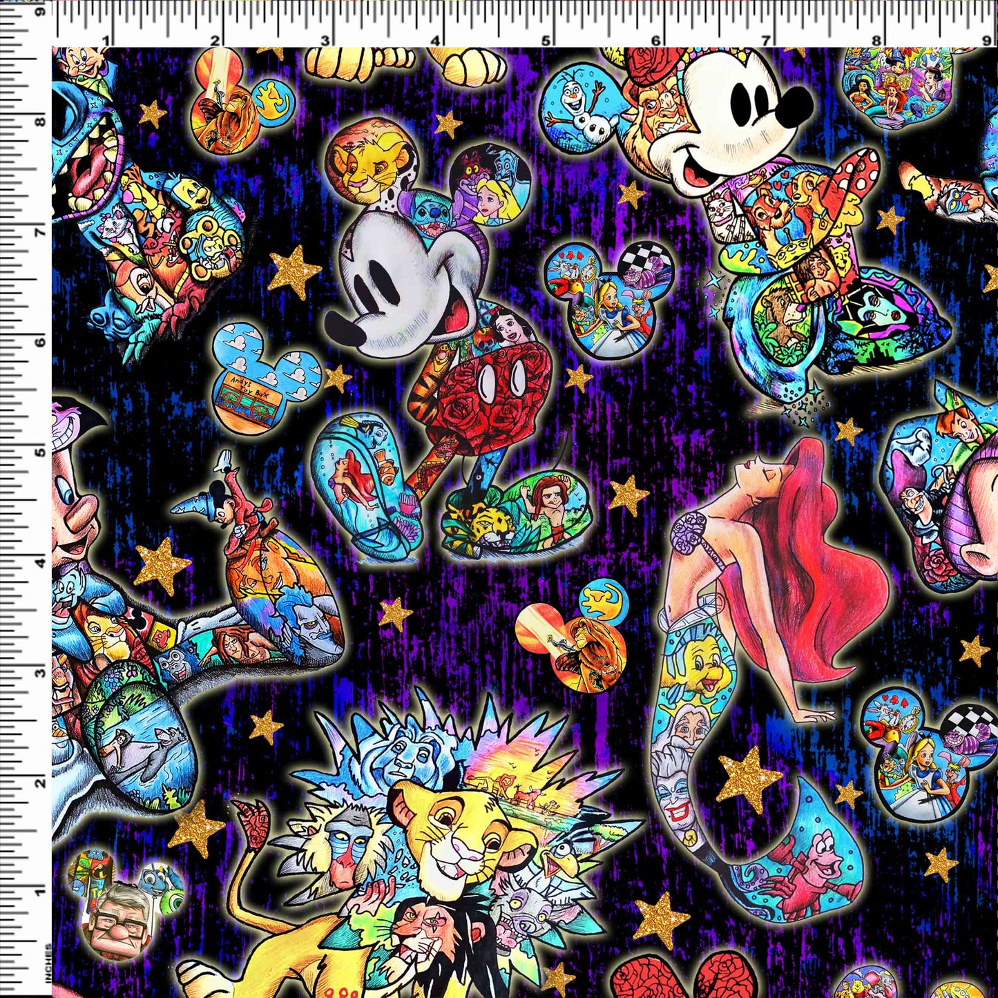 R124 Magic Art Finale - Main Character Toss - Black Grunge - No Glitter