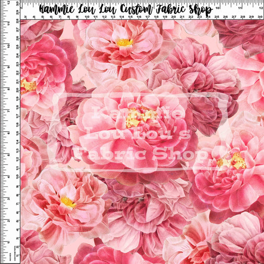 R124 Vintage Florals - Vintage_Floral_02 - Dk Pink