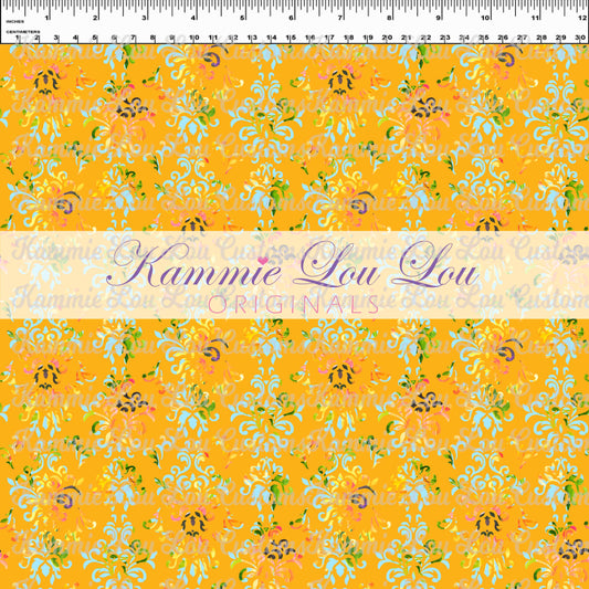R124 Wildflowers - Sunshine Damask