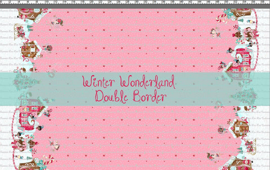 R124 Winter Wonderland -Double Border - Wonderland - PINK
