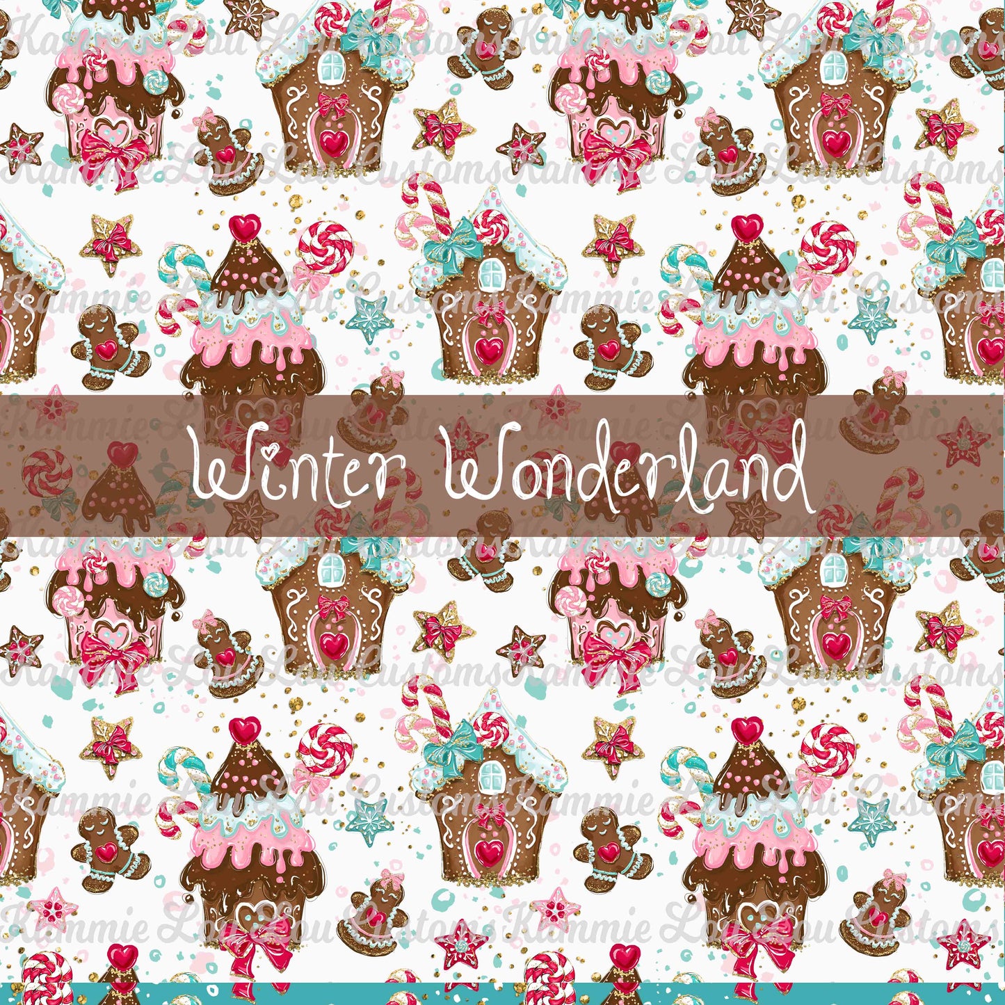 R124 Winter Wonderland - Gingerbread Houses - White