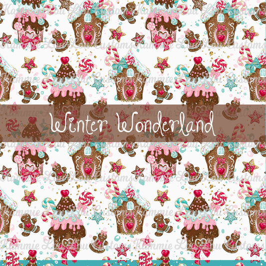 R124 Winter Wonderland - Gingerbread Houses - White