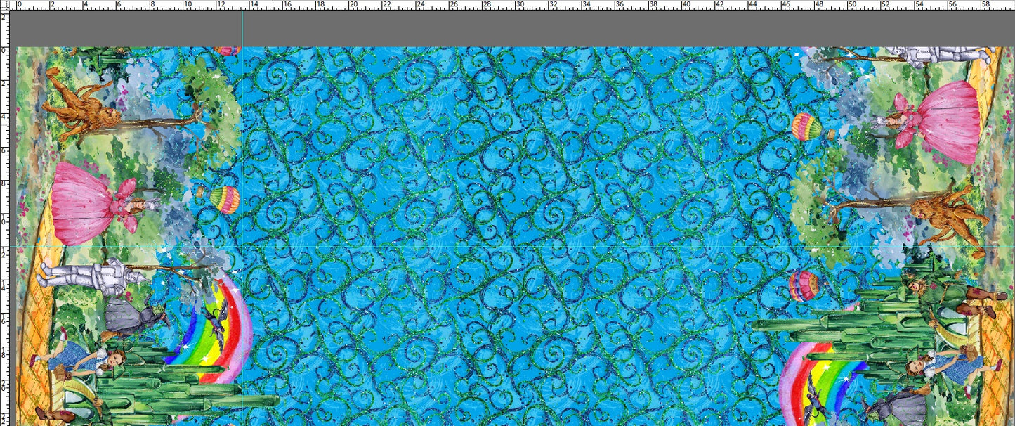 R126 Journey to Oz - Double Border - Swirls