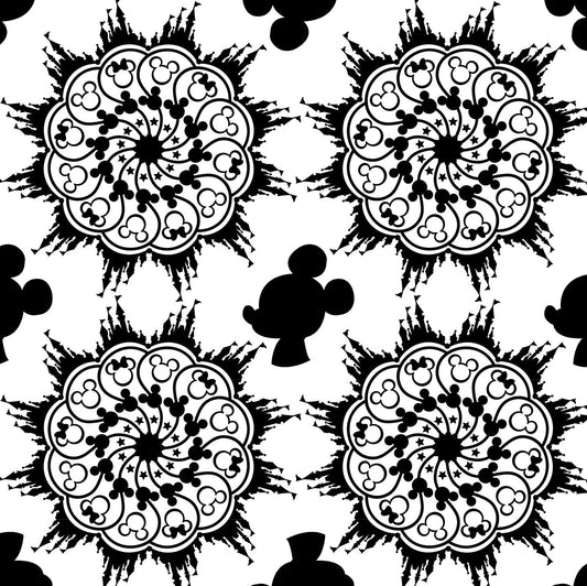 Rockin' Mouse - BW Damask