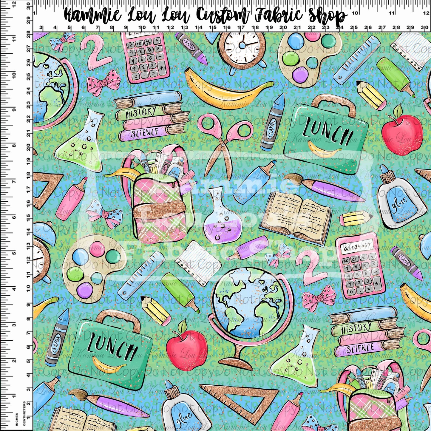 R117 : School Days - Blackboard Collection - Green Toss