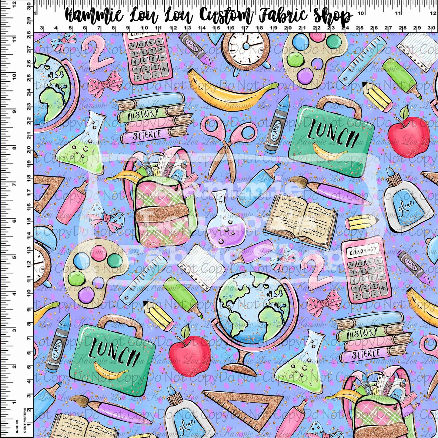 R117 : School Days - Blackboard Collection - Purple Toss