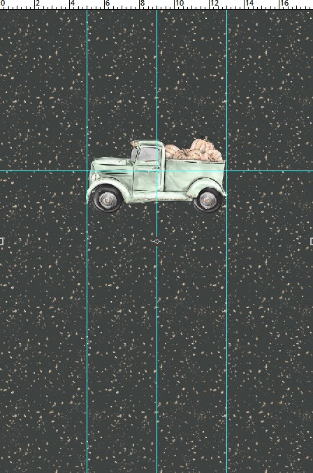 Fall Elegance - Panel - Truck o Pumpkins - CHILD