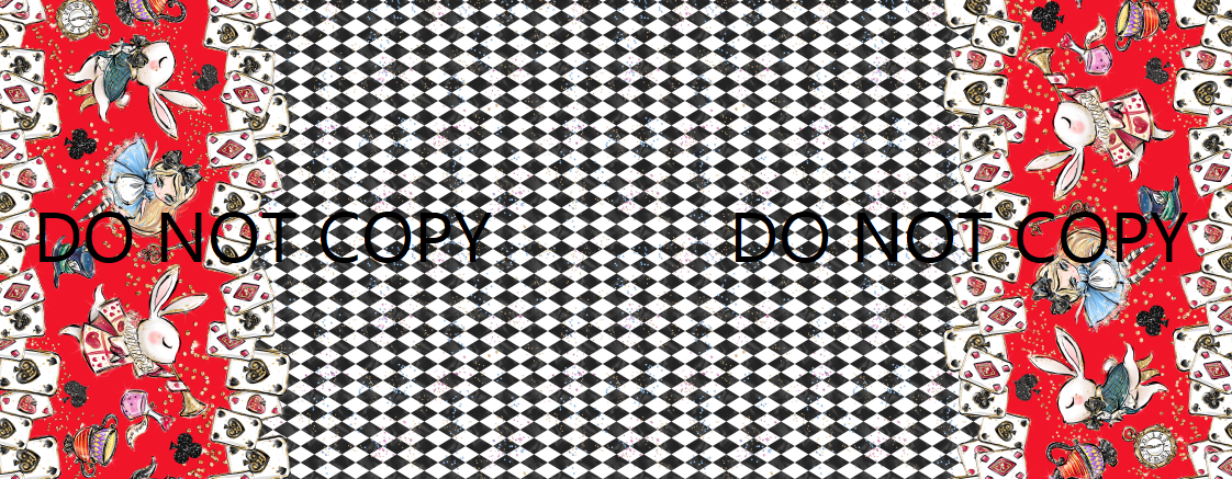 R107 Wonderland Tea Party - Classic Double border