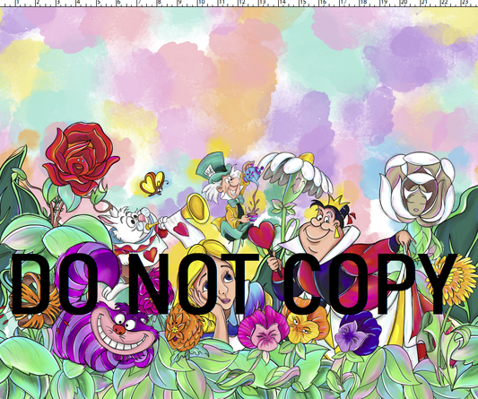 R74 Curiouser & Curiouser - Double Border Watercolor