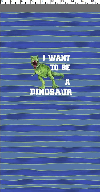 R108 Prehistoric Paradise - Want to be a Dino (ALL PANELS) - I Want to Be - CHILD - BLUE STRIPE